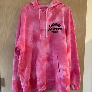 Grateful Apparel pink tye dye hoodie